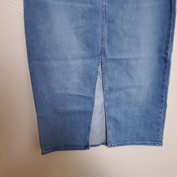 NWT PAIGE Denim Midi Skirt Long Jean Stretch Stretchy Skirt Sz 34 - Picture 5 of 10